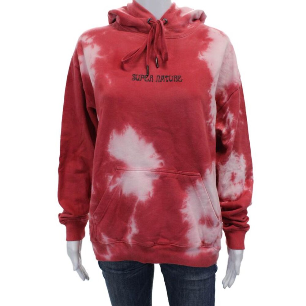 Ksubi Unisex Adults Tie Dye Cotton Pullover Red Long Sleeve Size XS